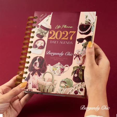 Burgundy Chic Agenda 2027 - Mofkera