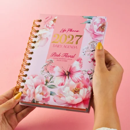 Pink Floral Agenda 2027 - Mofkera